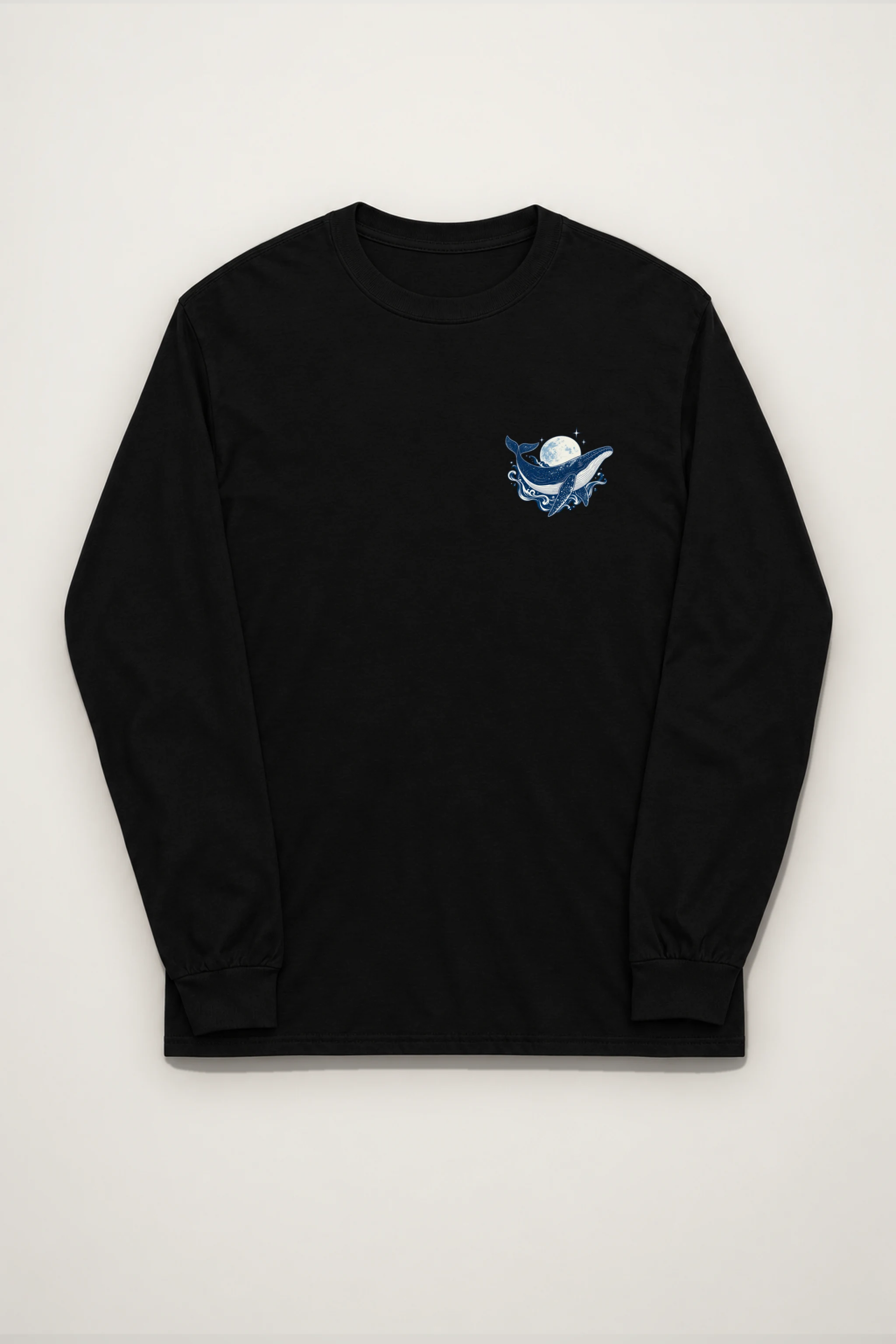 "Moonlit Whale Drift" Unisex Longsleeve T-shirt