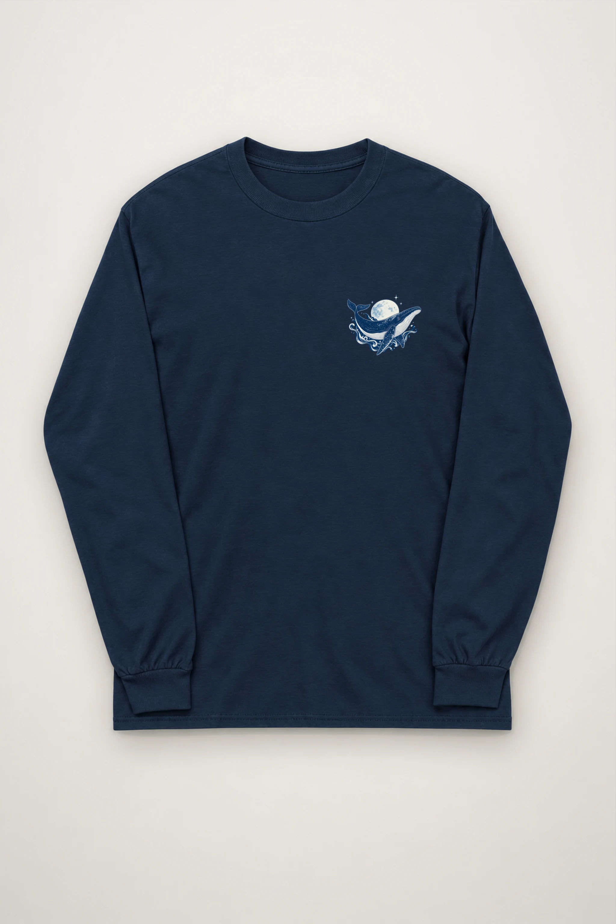 "Moonlit Whale Drift" Unisex Longsleeve T-shirt