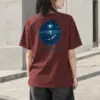 "Moonlit Whale Waves" Heavyweight Unisex Crewneck T-shirt | Gildan 5000