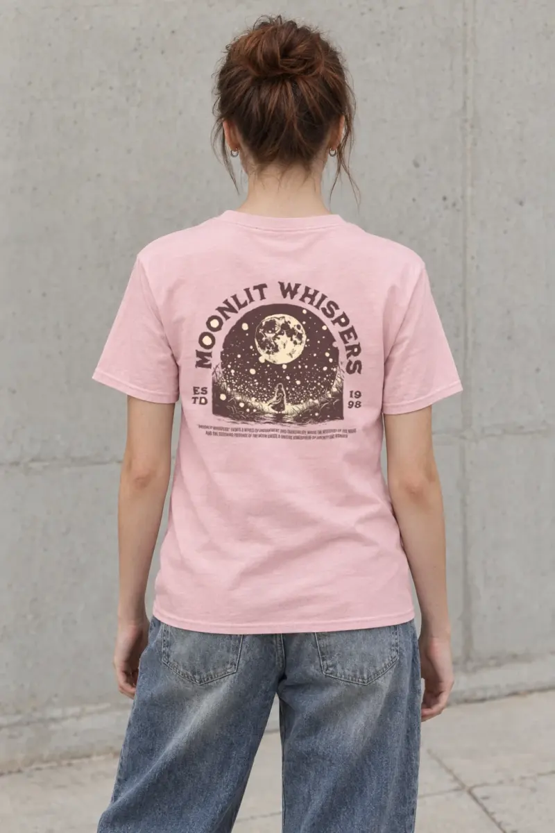 "Moonlit Whispers" Heavyweight Unisex Crewneck T-shirt