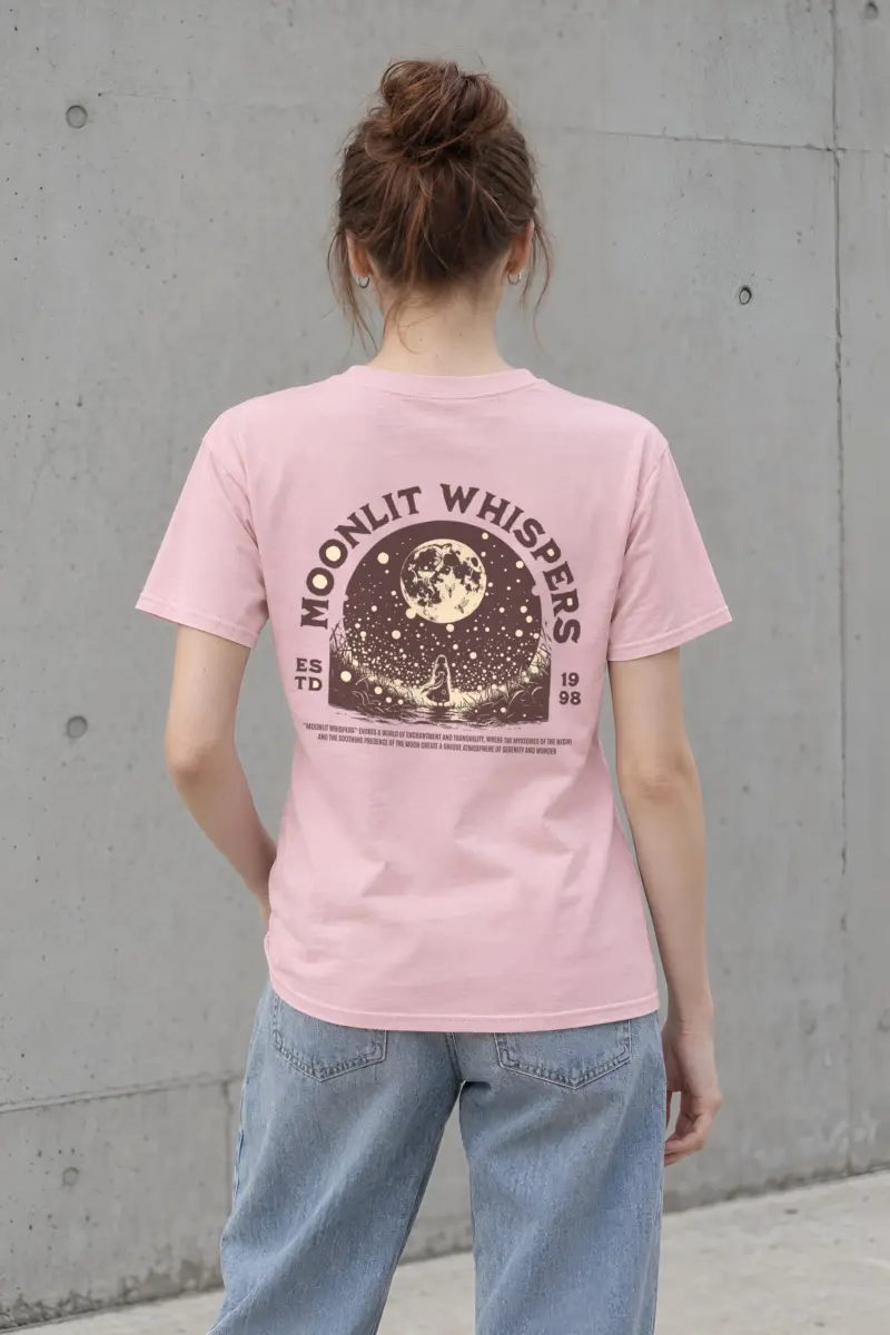 "Moonlit Whispers" Heavyweight Unisex Crewneck T-shirt