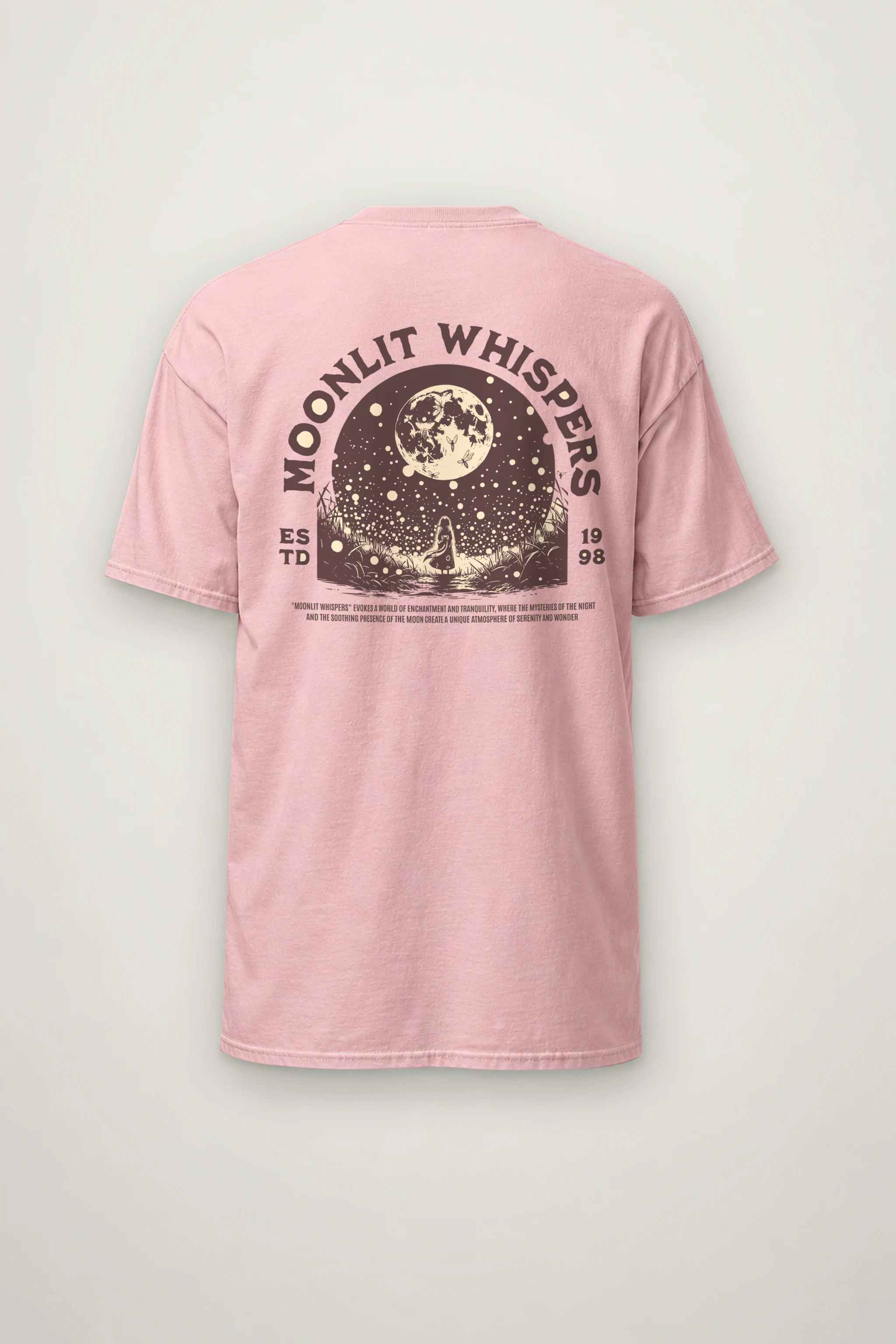 "Moonlit Whispers" Heavyweight Unisex Crewneck T-shirt