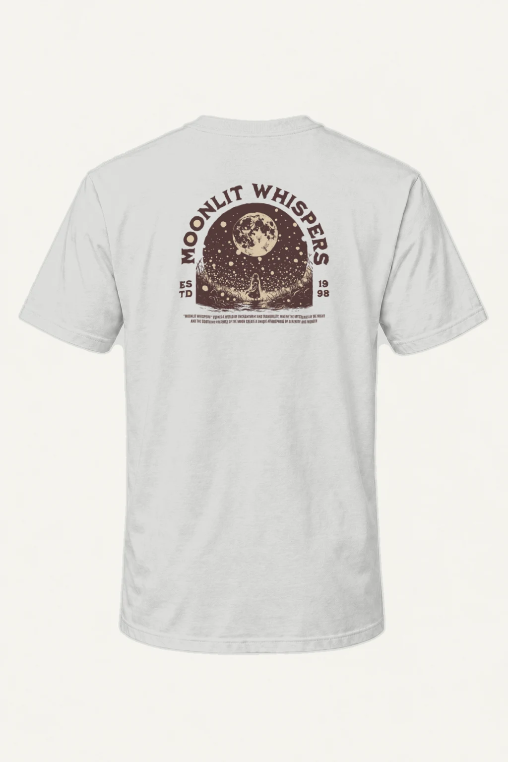 "Moonlit Whispers" Heavyweight Unisex Crewneck T-shirt | Gildan 5000