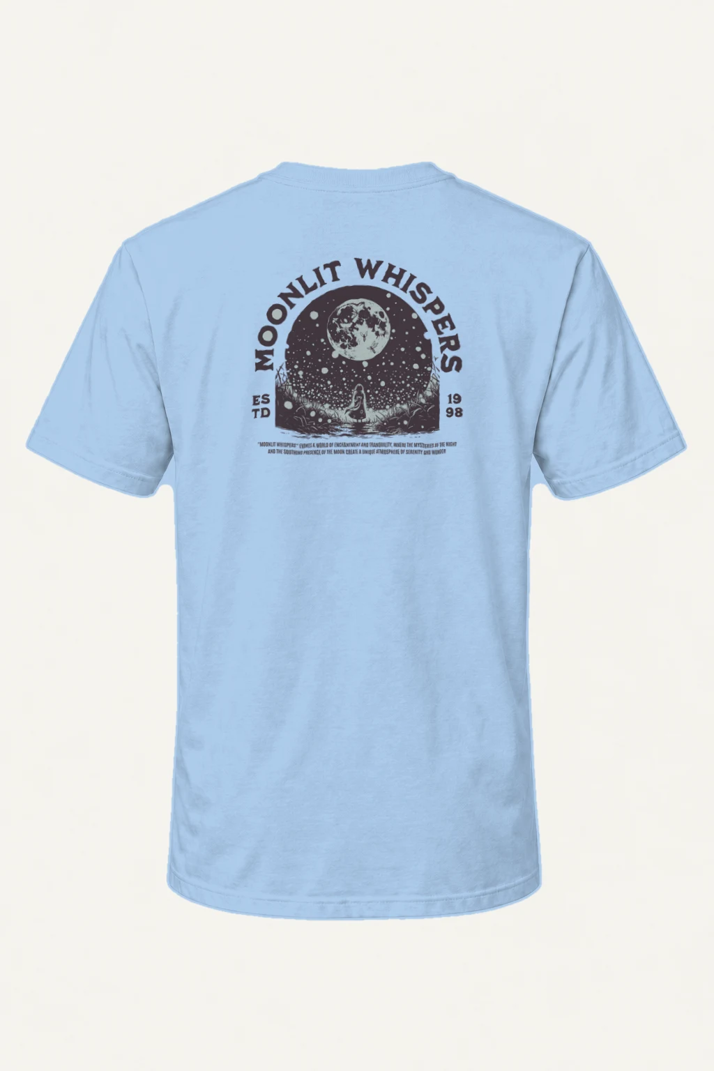 "Moonlit Whispers" Heavyweight Unisex Crewneck T-shirt | Gildan 5000