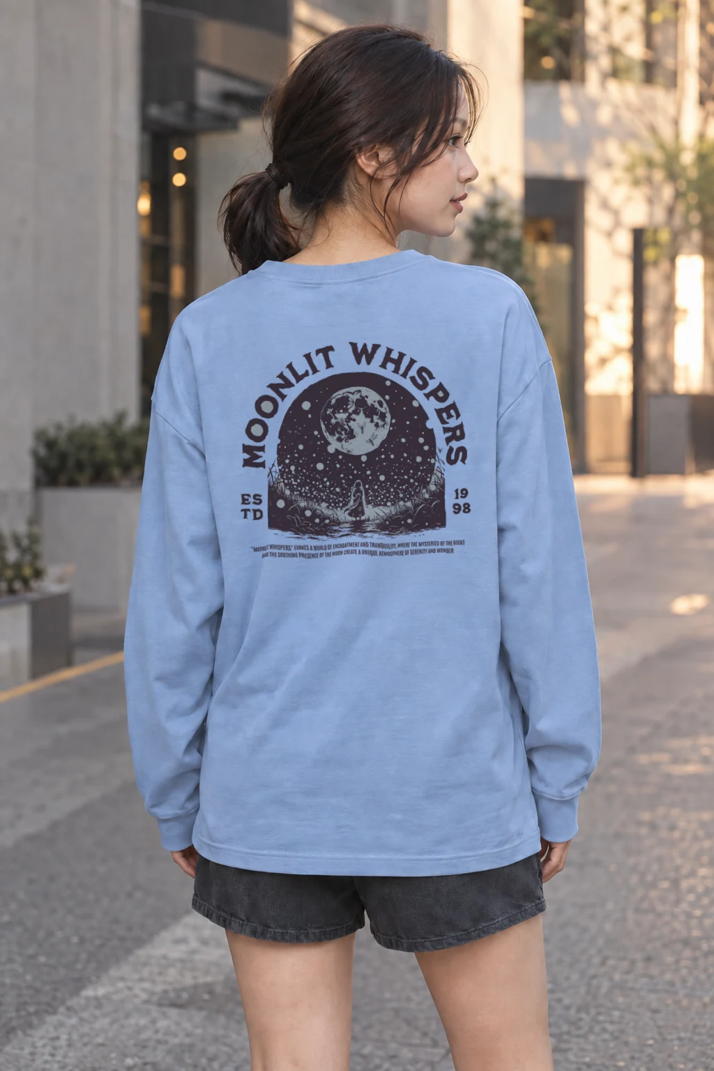"Moonlit Whispers" Unisex Longsleeve T-shirt | Gildan 2400
