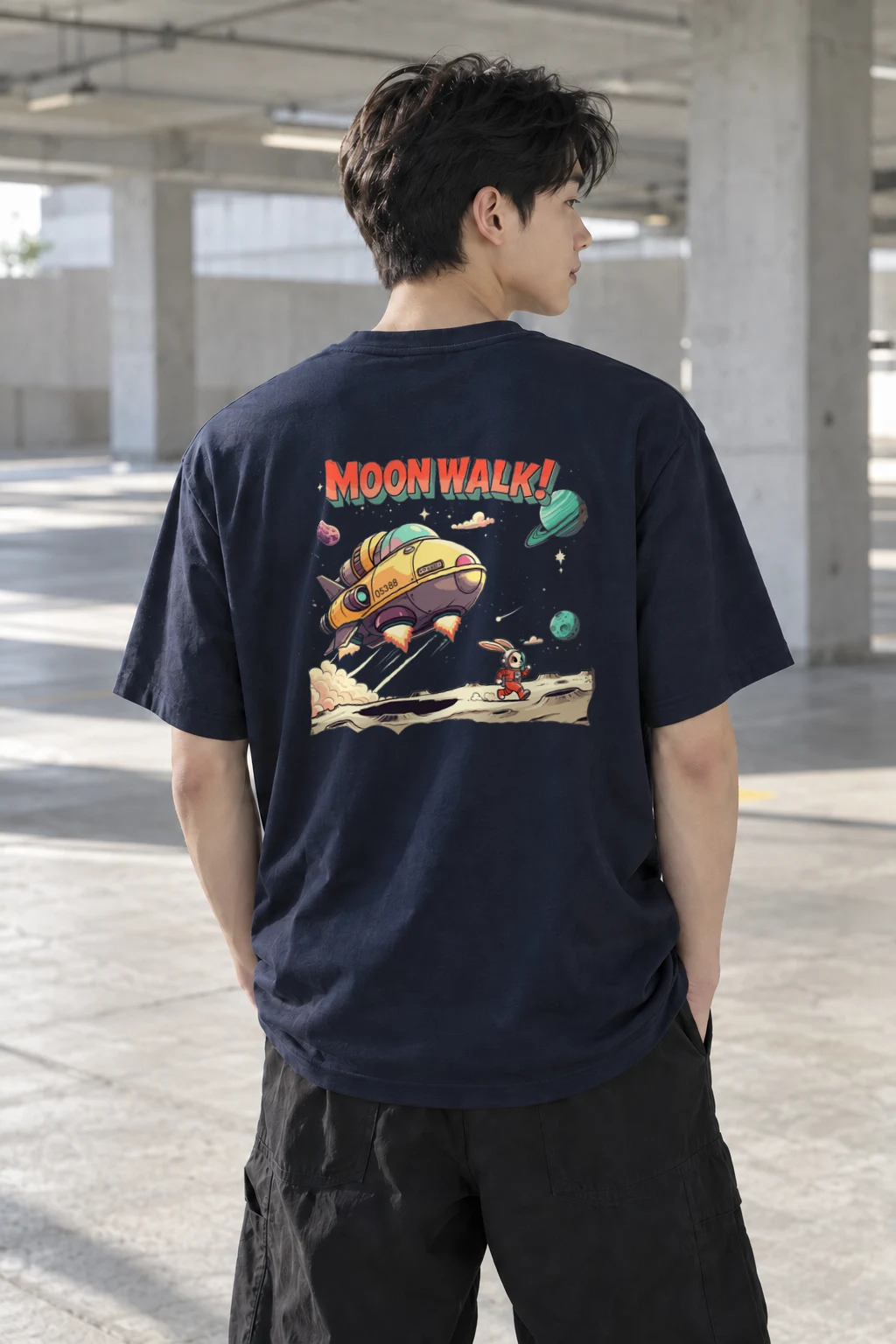 "Moonwalk 105388" Heavyweight Unisex Crewneck T-shirt | Gildan 5000