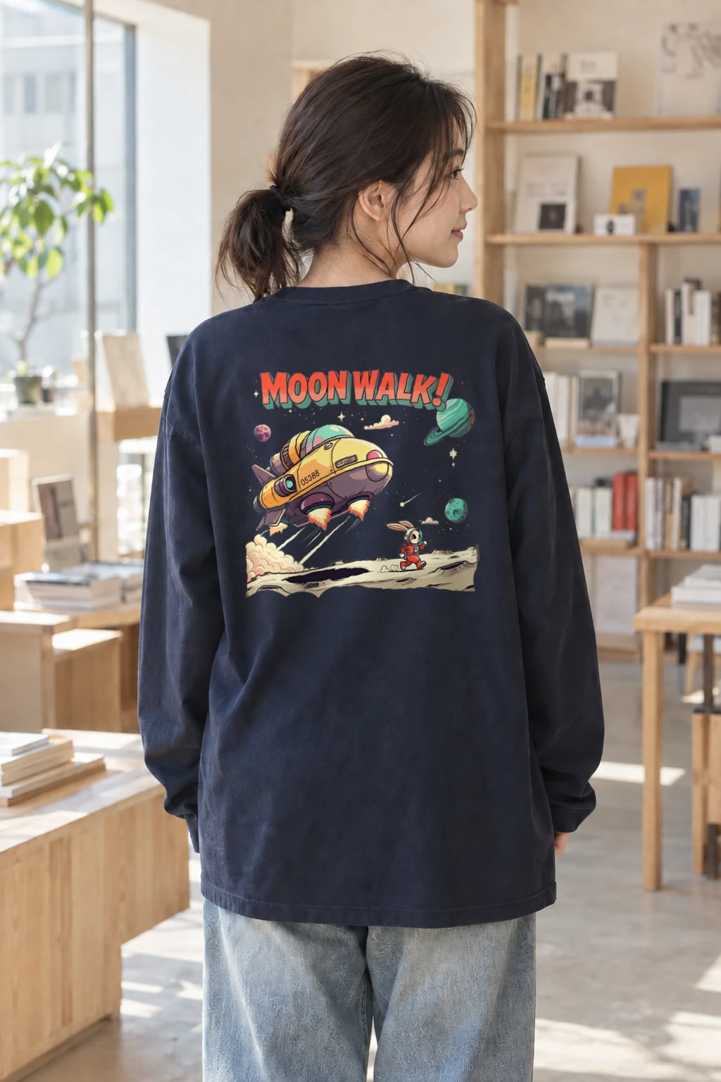 "Moonwalk 105388" Unisex Longsleeve T-shirt | Gildan 2400