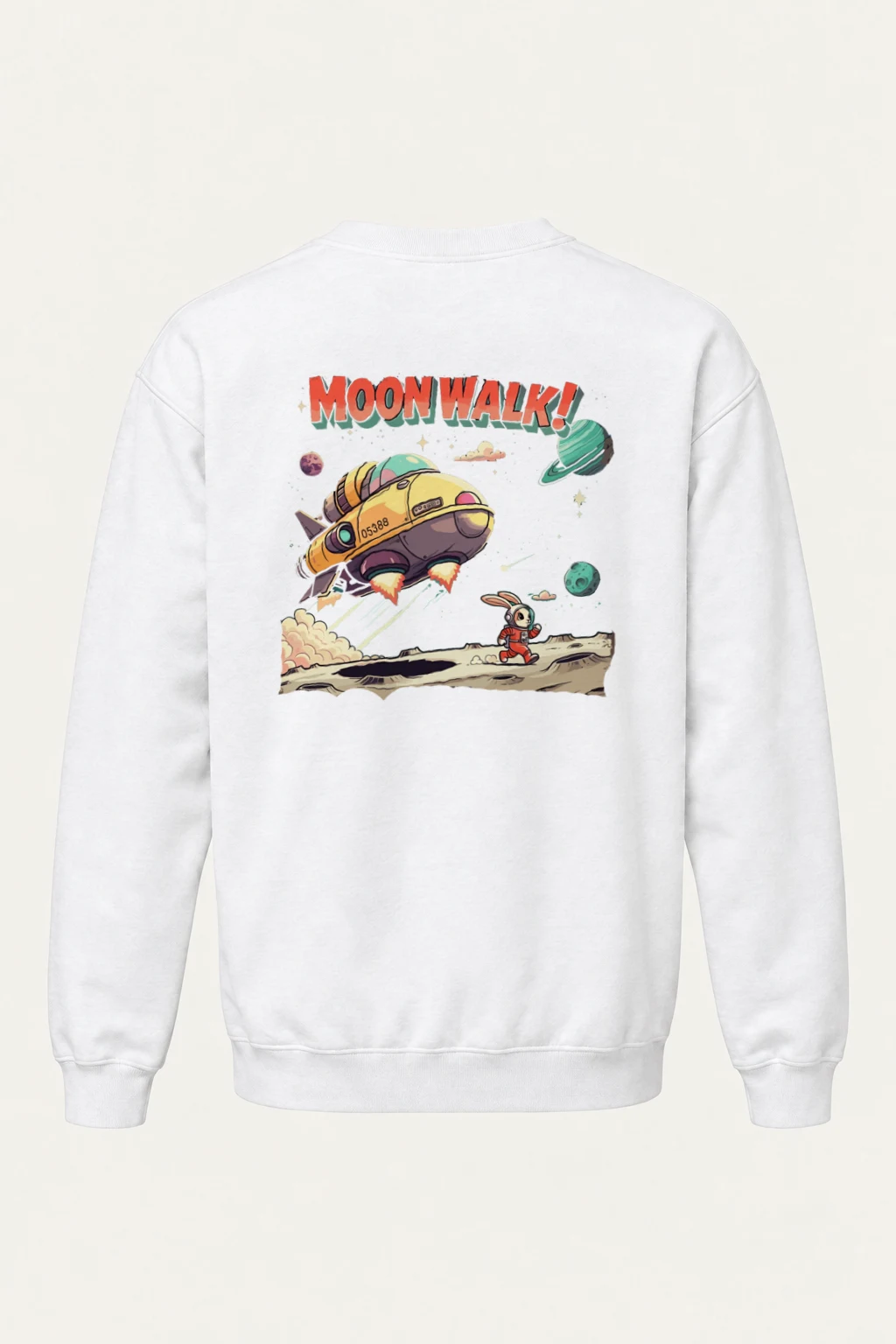 "Moonwalk Rabbit" Heavy Blend Unisex Crewneck Sweatshirt | Gildan 18000