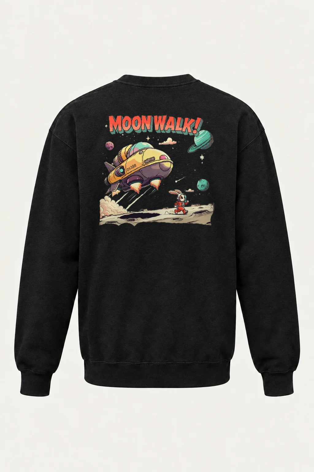 "Moonwalk Rabbit" Heavy Blend Unisex Crewneck Sweatshirt | Gildan 18000