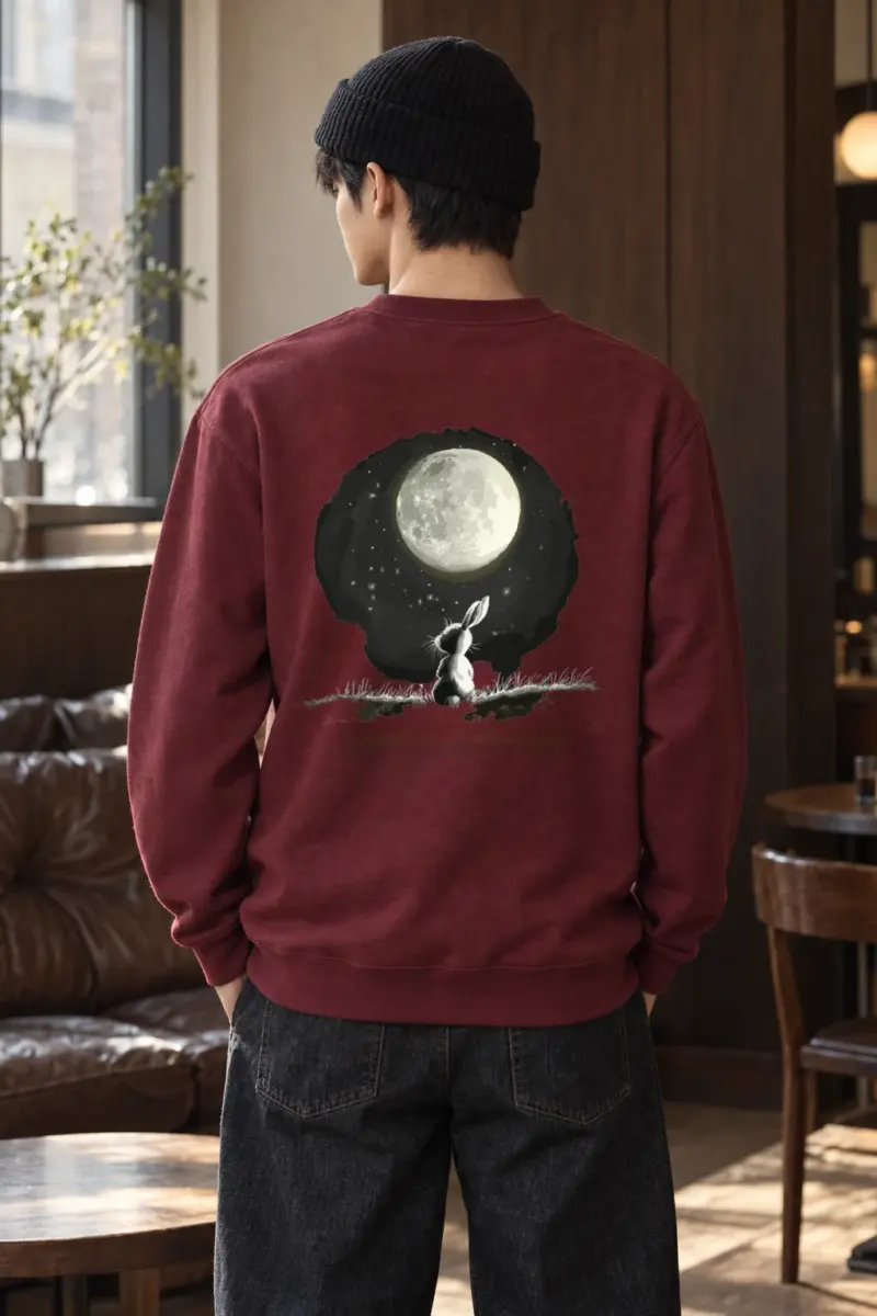 "Moonwatch Rabbit" Heavy Blend Unisex Crewneck Sweatshirt | Gildan 18000
