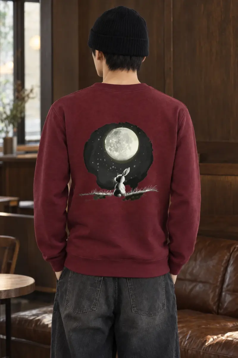 "Moonwatch Rabbit" Heavy Blend Unisex Crewneck Sweatshirt