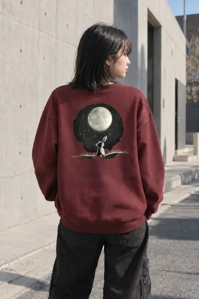 “Moonwatch Rabbit” Heavy Blend Unisex Crewneck Sweatshirt | Gildan 18000