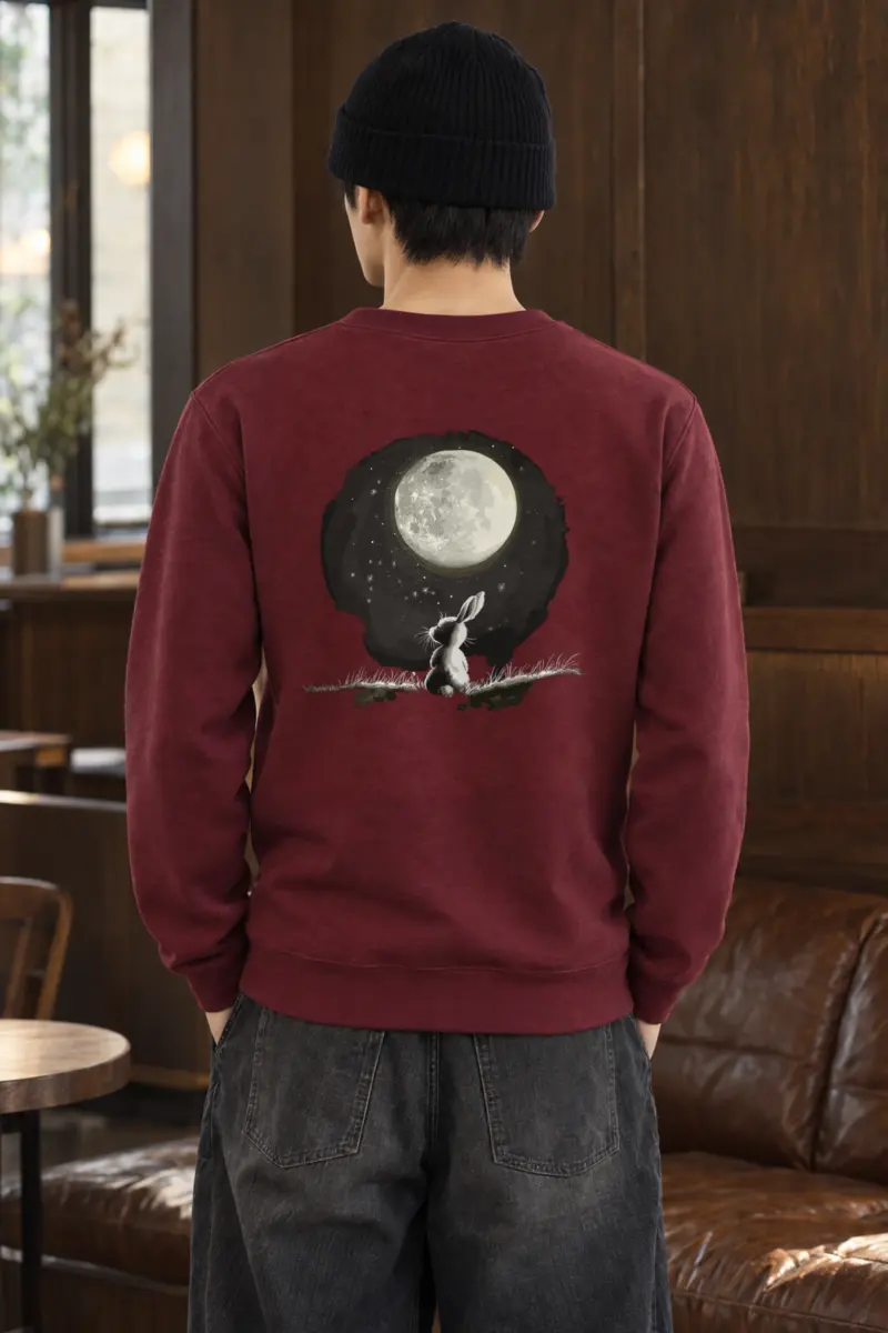 "Moonwatch Rabbit" Heavy Blend Unisex Crewneck Sweatshirt
