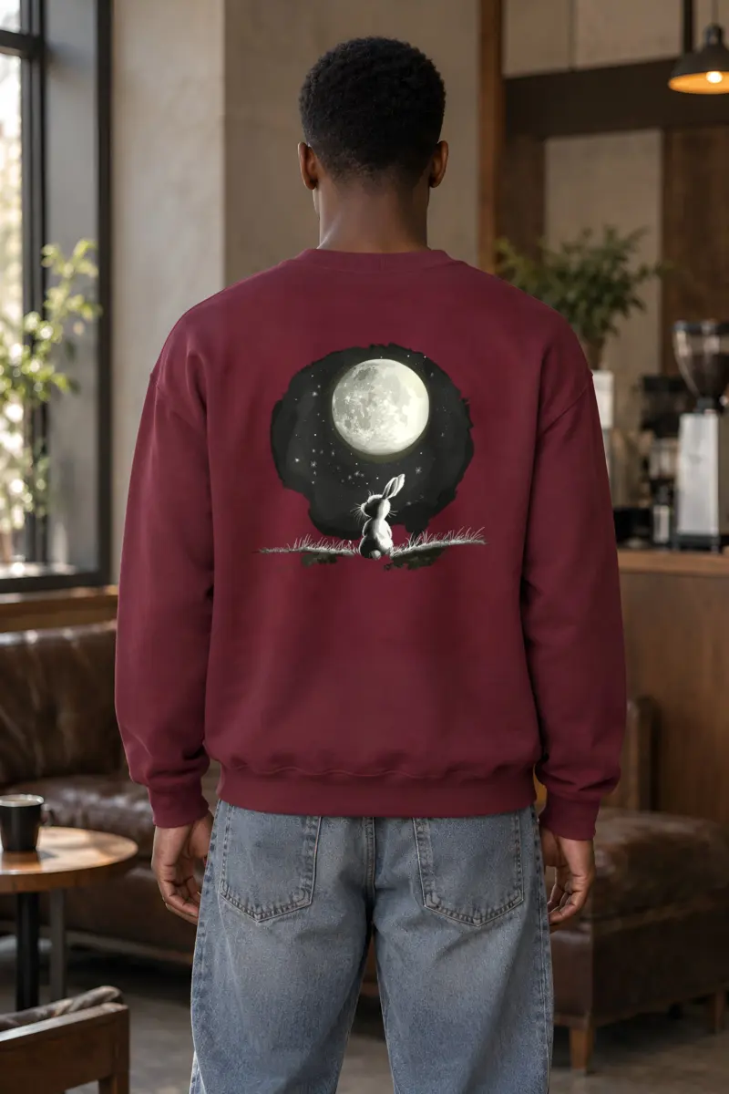 "Moonwatch Rabbit" Heavy Blend Unisex Crewneck Sweatshirt