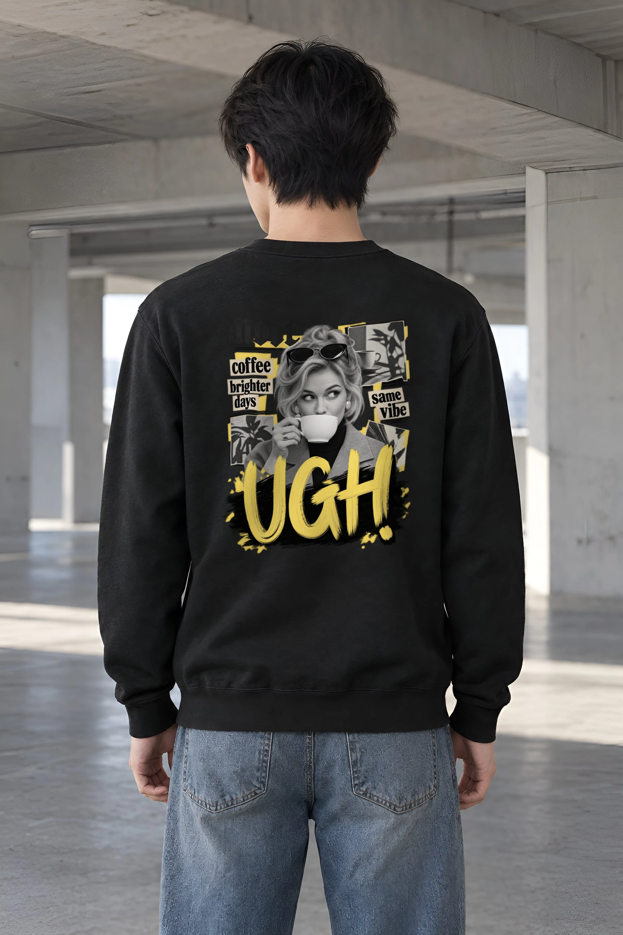 "More Coffee Brighter Days" Heavy Blend Unisex Crewneck Sweatshirt