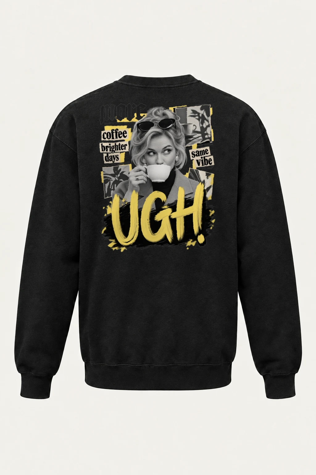 "More Coffee Brighter Days" Heavy Blend Unisex Crewneck Sweatshirt | Gildan 18000