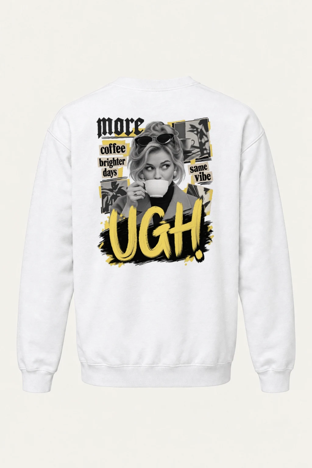 "More Coffee Brighter Days" Heavy Blend Unisex Crewneck Sweatshirt | Gildan 18000