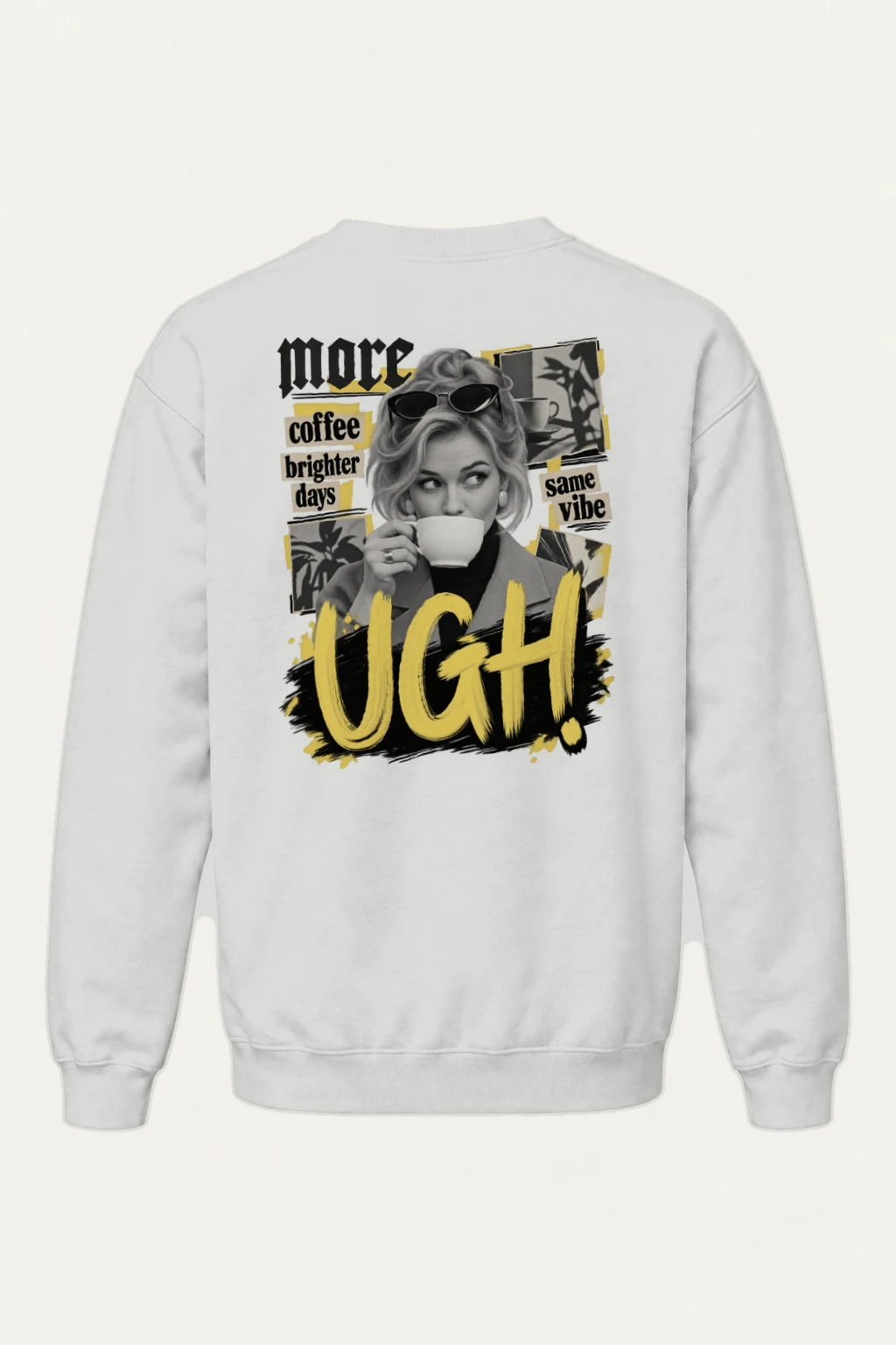 "More Coffee Brighter Days" Heavy Blend Unisex Crewneck Sweatshirt | Gildan 18000