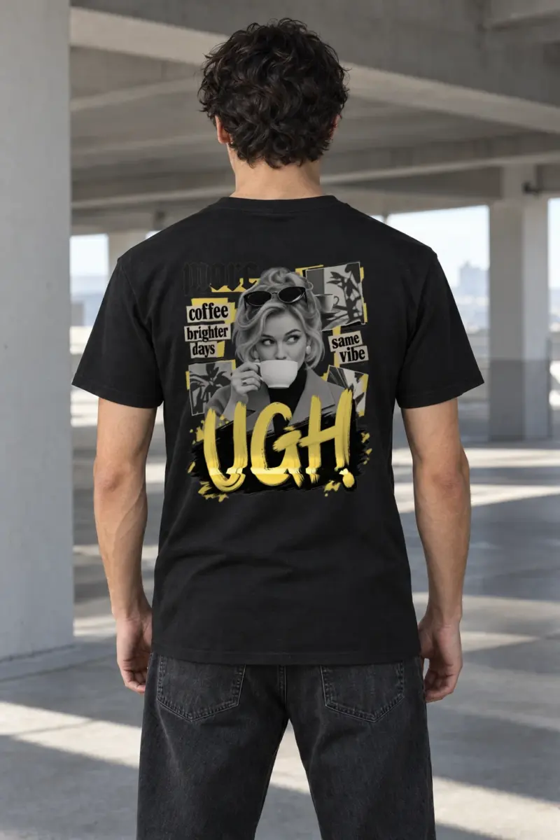 "More Coffee Brighter Days" Heavyweight Unisex Crewneck T-shirt | Gildan 5000