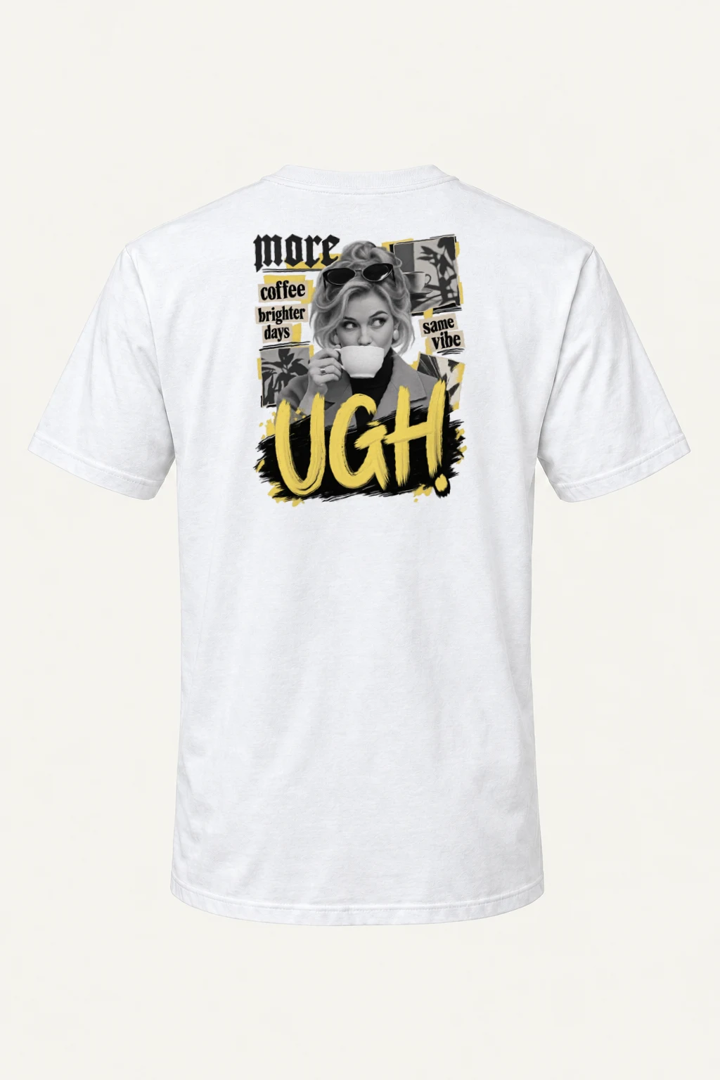 "More Coffee Brighter Days" Heavyweight Unisex Crewneck T-shirt | Gildan 5000