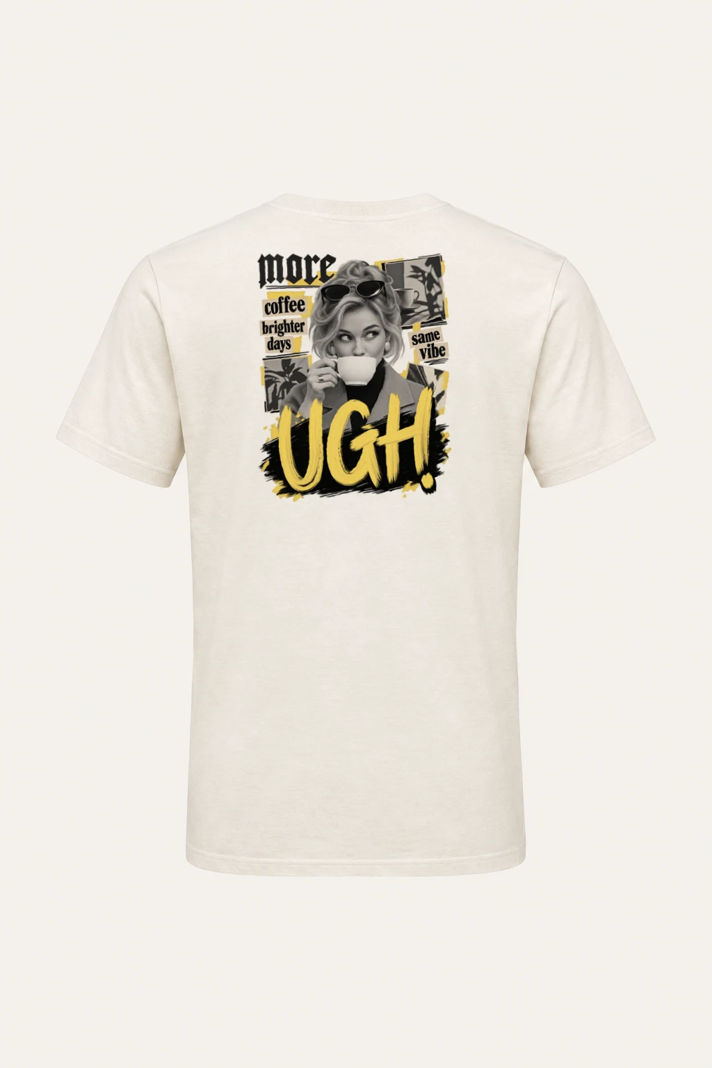 "More Coffee Brighter Days" Heavyweight Unisex Crewneck T-shirt | Gildan 5000