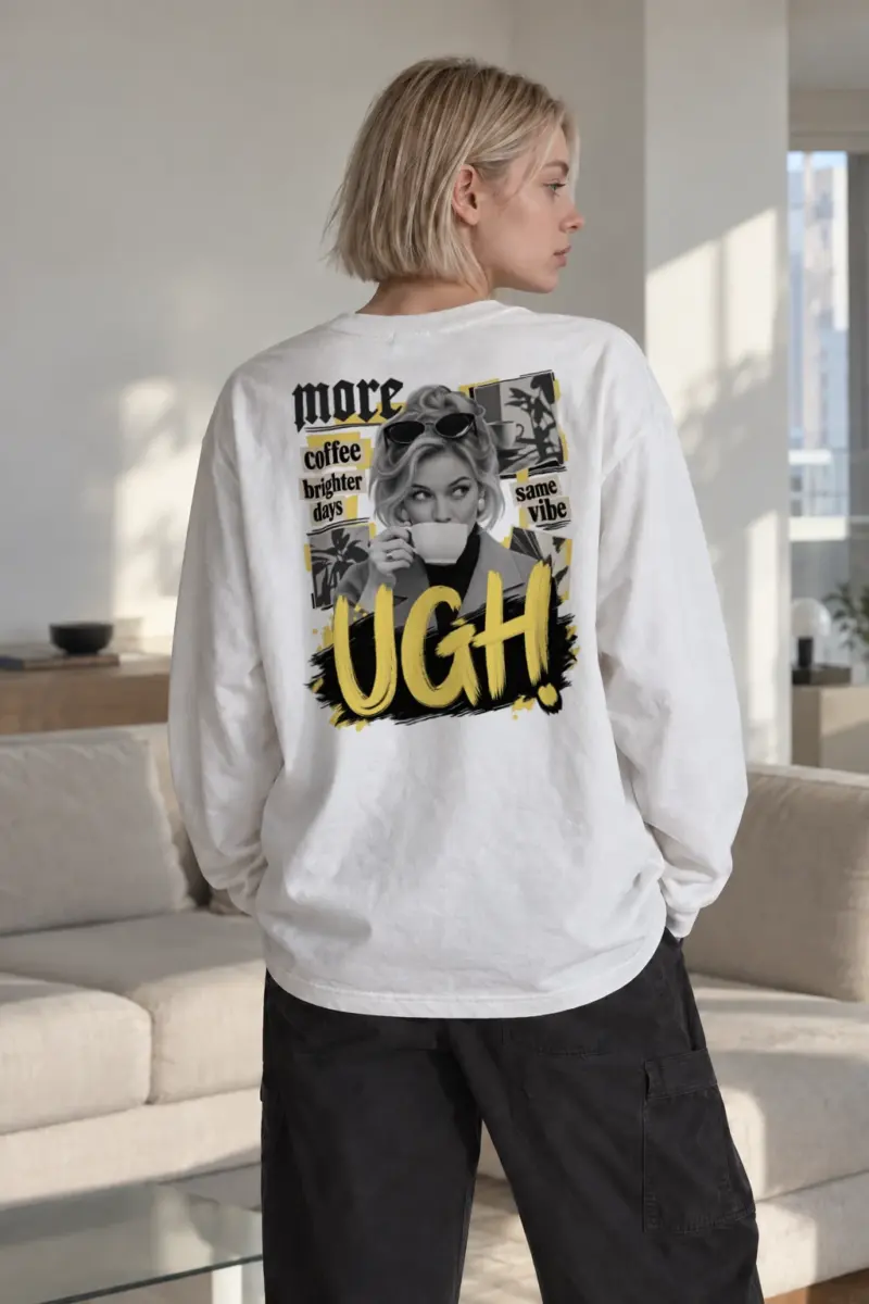 "More Coffee Brighter Days" Unisex Longsleeve T-shirt | Gildan 2400