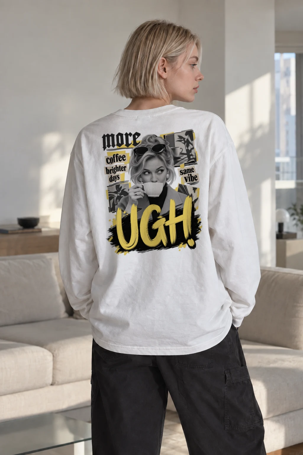 "More Coffee Brighter Days" Unisex Longsleeve T-shirt | Gildan 2400