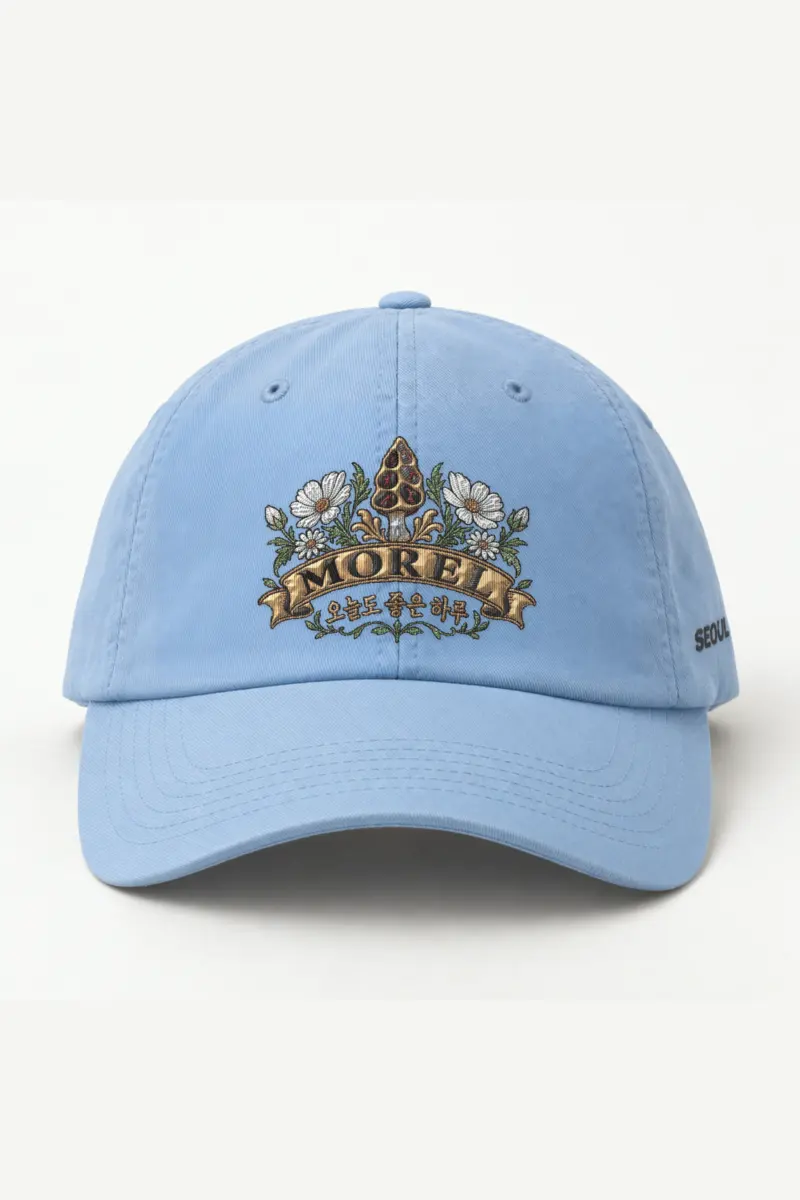 "Morel Good Day" Classic Dad Hat · Embroidered — light-blue/cap-front