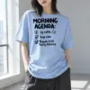 "Morning Agenda" Heavyweight Unisex Crewneck T-shirt | Gildan 5000