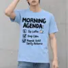 "Morning Agenda" Heavyweight Unisex Crewneck T-shirt