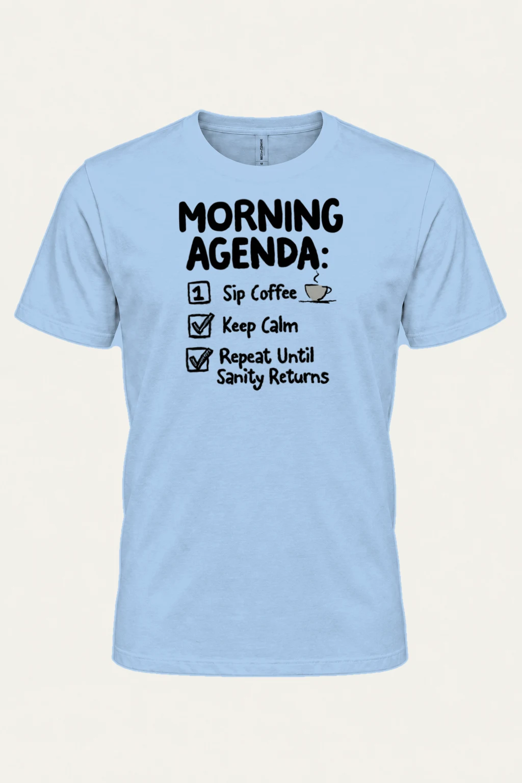 "Morning Agenda" Heavyweight Unisex Crewneck T-shirt | Gildan 5000