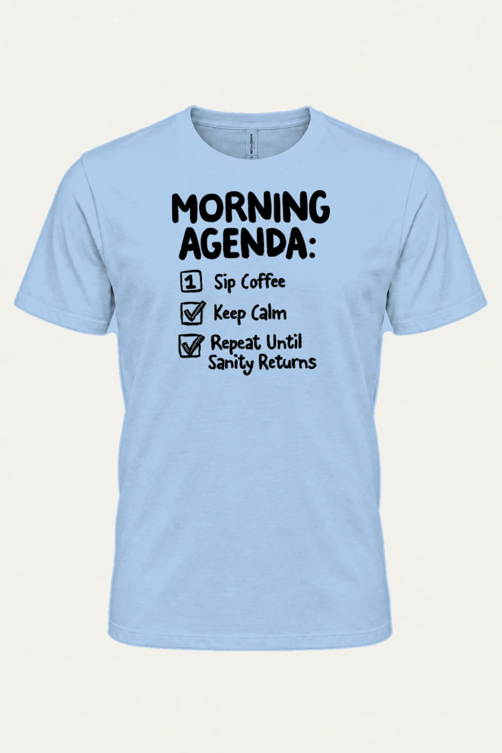 "Morning Agenda" Heavyweight Unisex Crewneck T-shirt | Gildan 5000