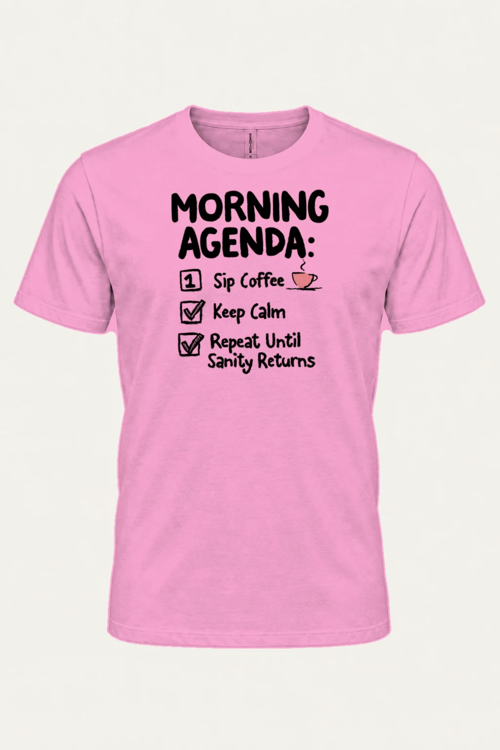 "Morning Agenda" Heavyweight Unisex Crewneck T-shirt | Gildan 5000