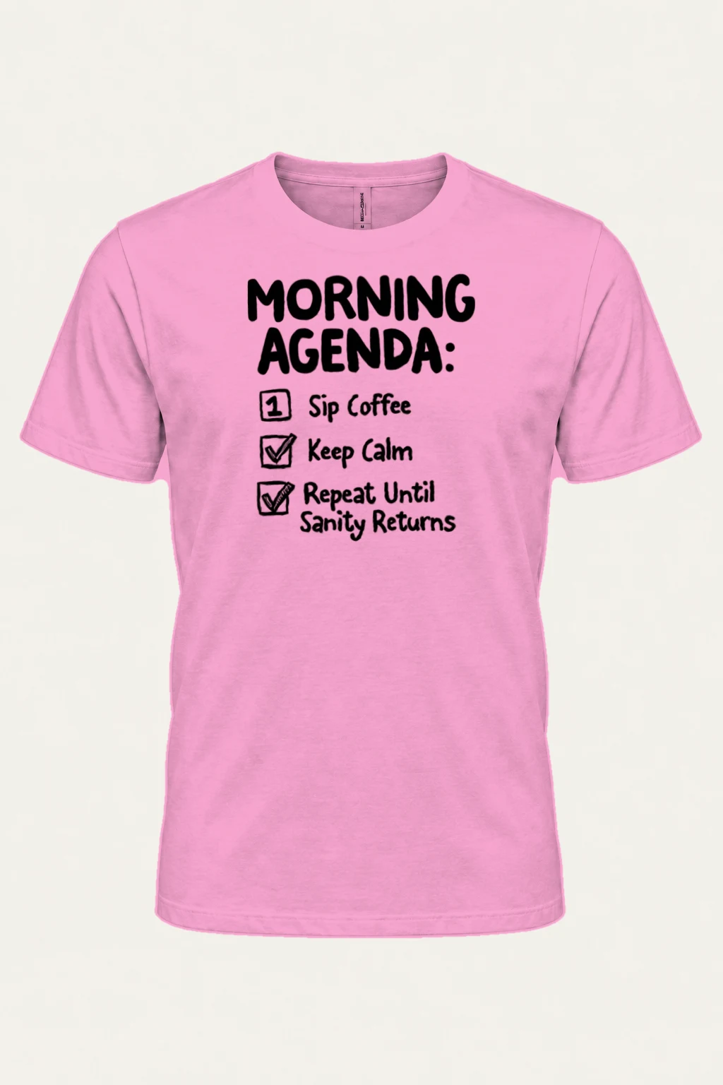 "Morning Agenda" Heavyweight Unisex Crewneck T-shirt | Gildan 5000