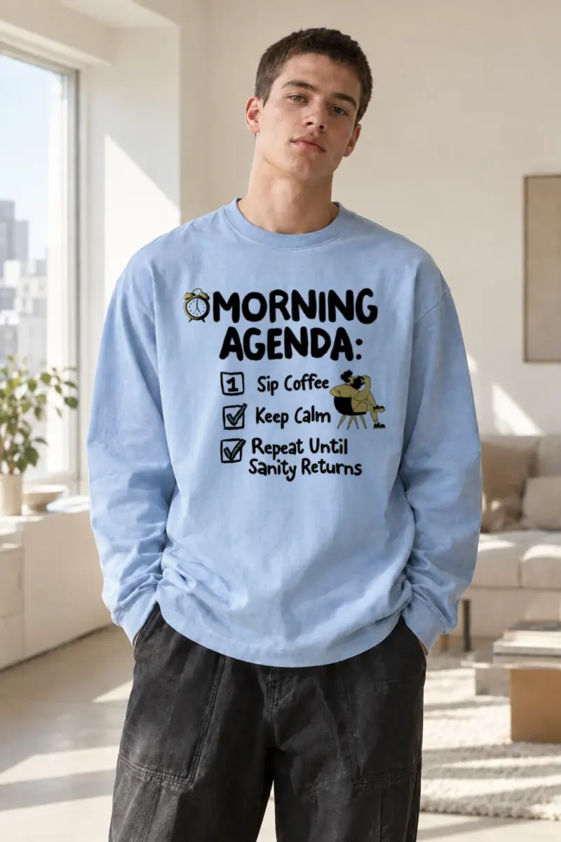 "Morning Agenda" Unisex Longsleeve T-shirt | Gildan 2400