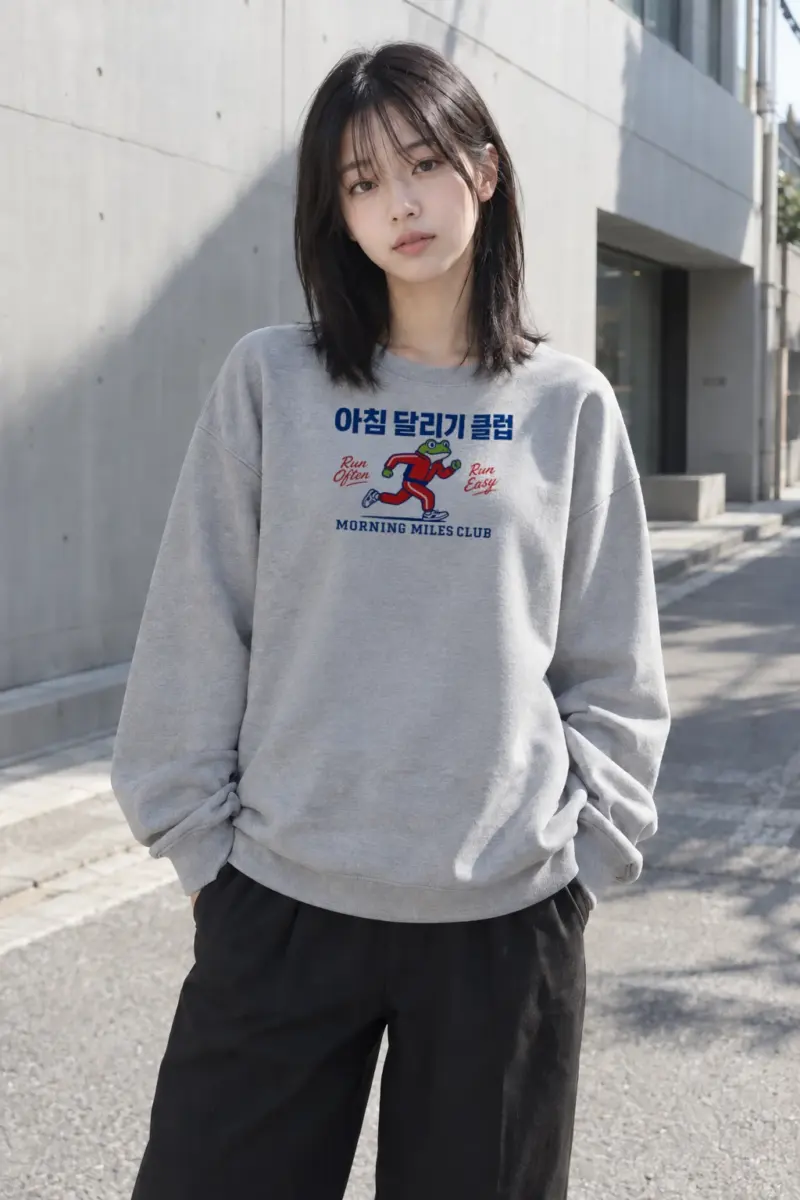 "Morning Miles Club" Heavy Blend Unisex Crewneck Sweatshirt | Gildan 18000
