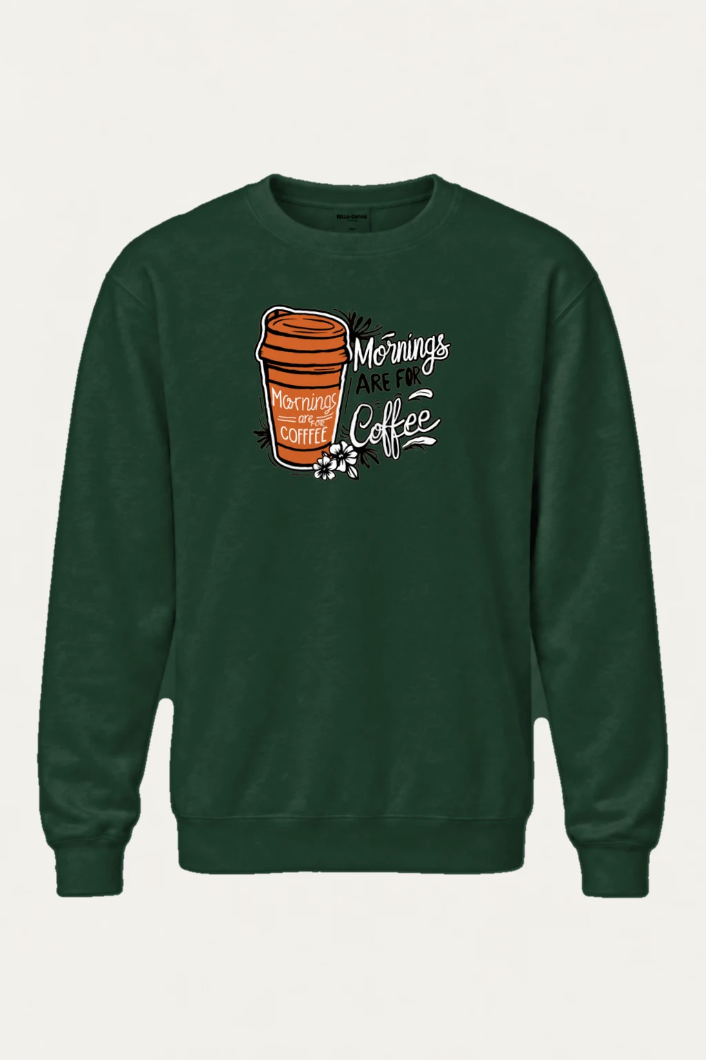 "Mornings Are For Coffee" Heavy Blend Unisex Crewneck Sweatshirt | Gildan 18000