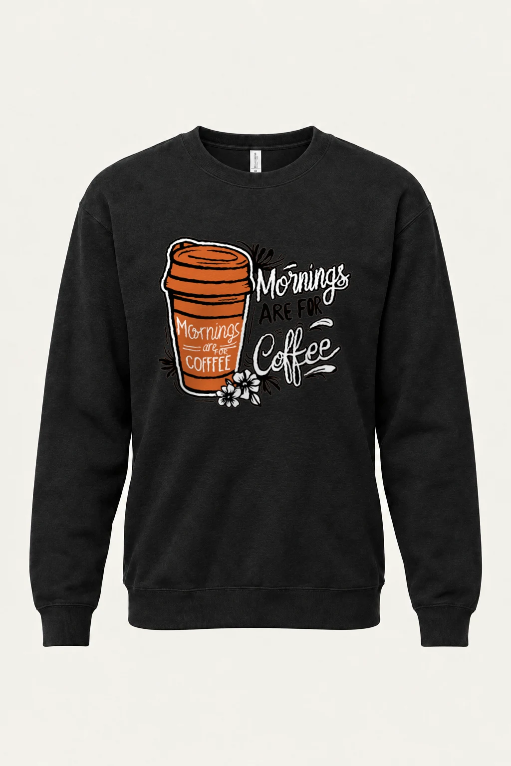 "Mornings Are For Coffee" Heavy Blend Unisex Crewneck Sweatshirt | Gildan 18000