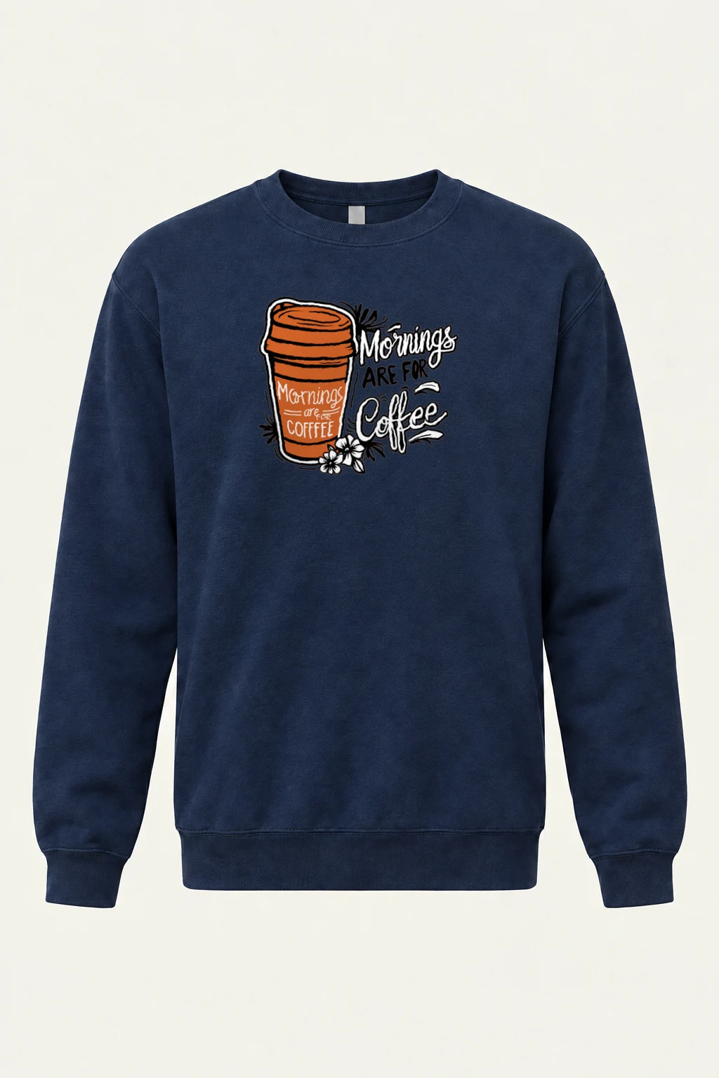 "Mornings Are For Coffee" Heavy Blend Unisex Crewneck Sweatshirt | Gildan 18000