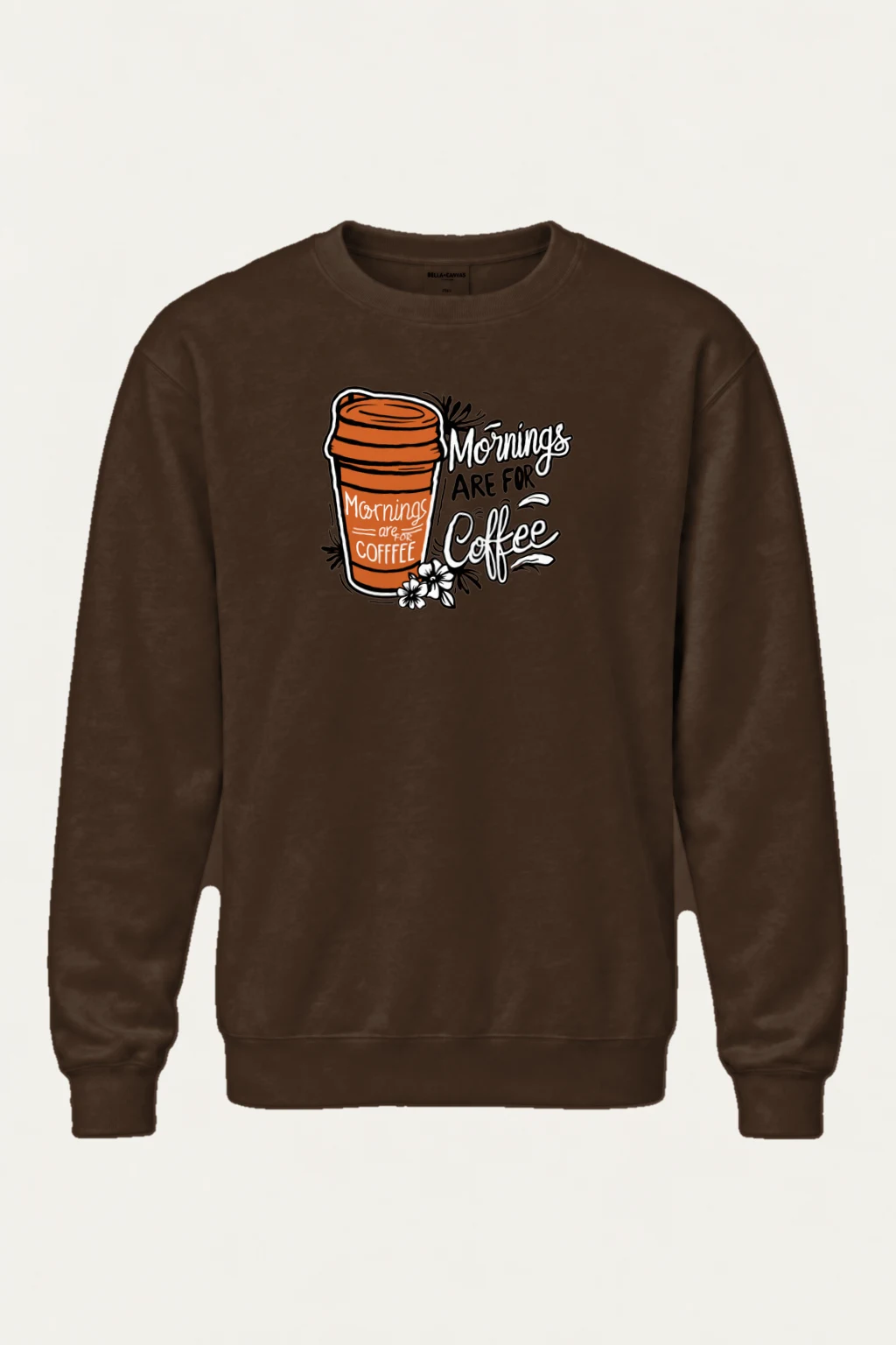 "Mornings Are For Coffee" Heavy Blend Unisex Crewneck Sweatshirt | Gildan 18000