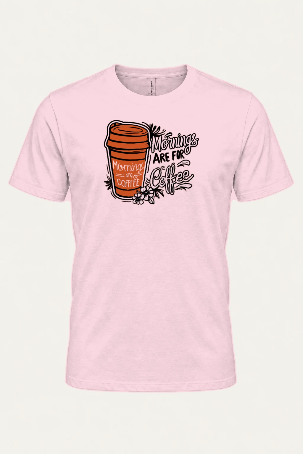 "Mornings Are For Coffee" Heavyweight Unisex Crewneck T-shirt | Gildan 5000