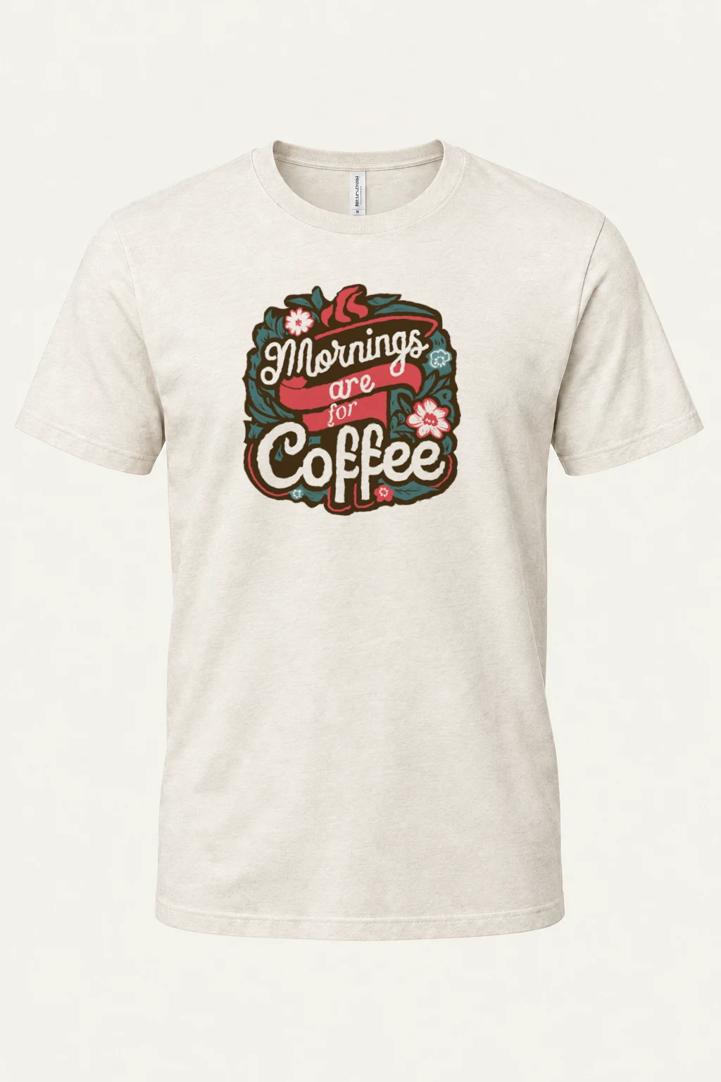 "Mornings Are For Coffee" Heavyweight Unisex Crewneck T-shirt | Gildan 5000
