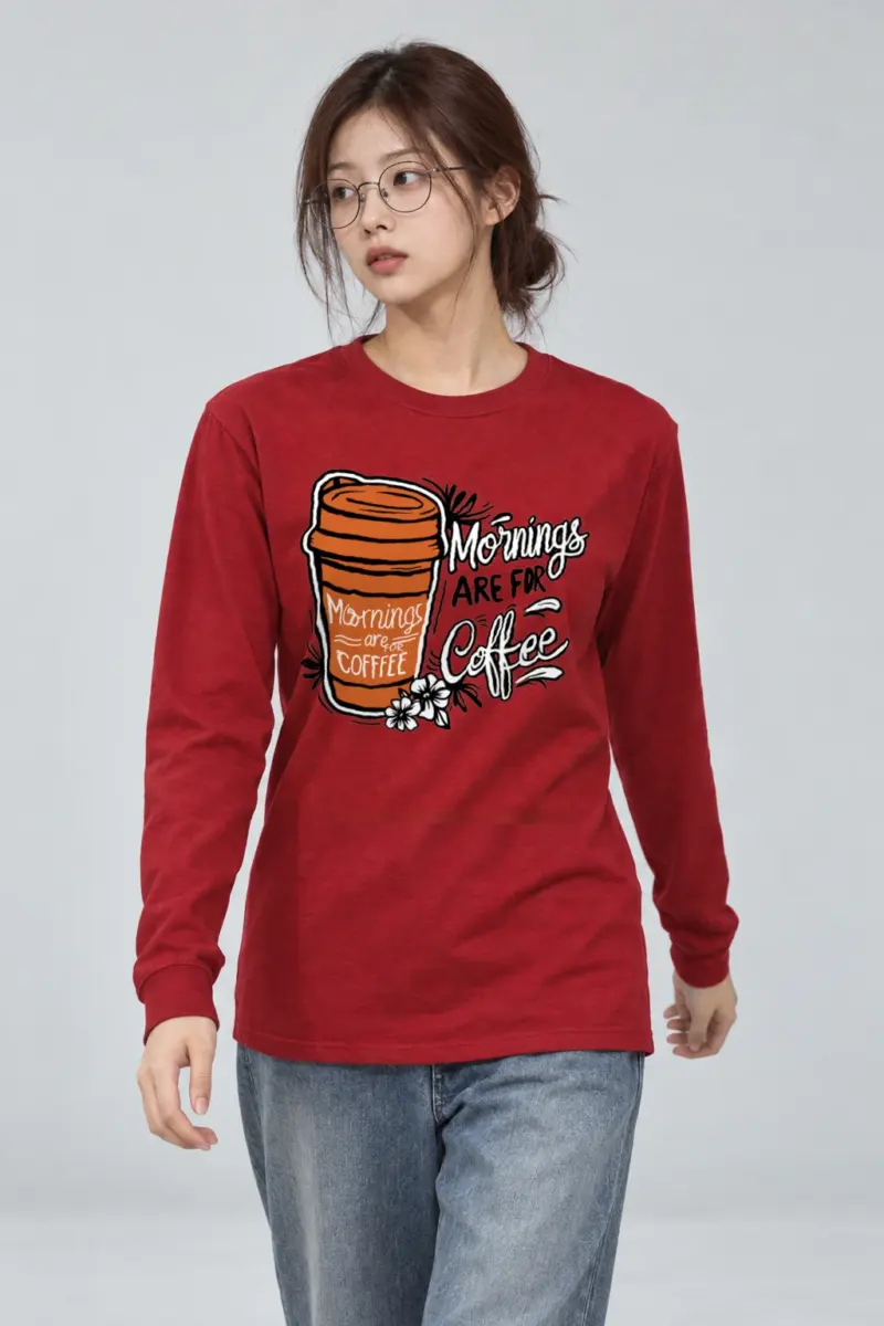 "Mornings Are For Coffee" Unisex Longsleeve T-shirt | Gildan 2400