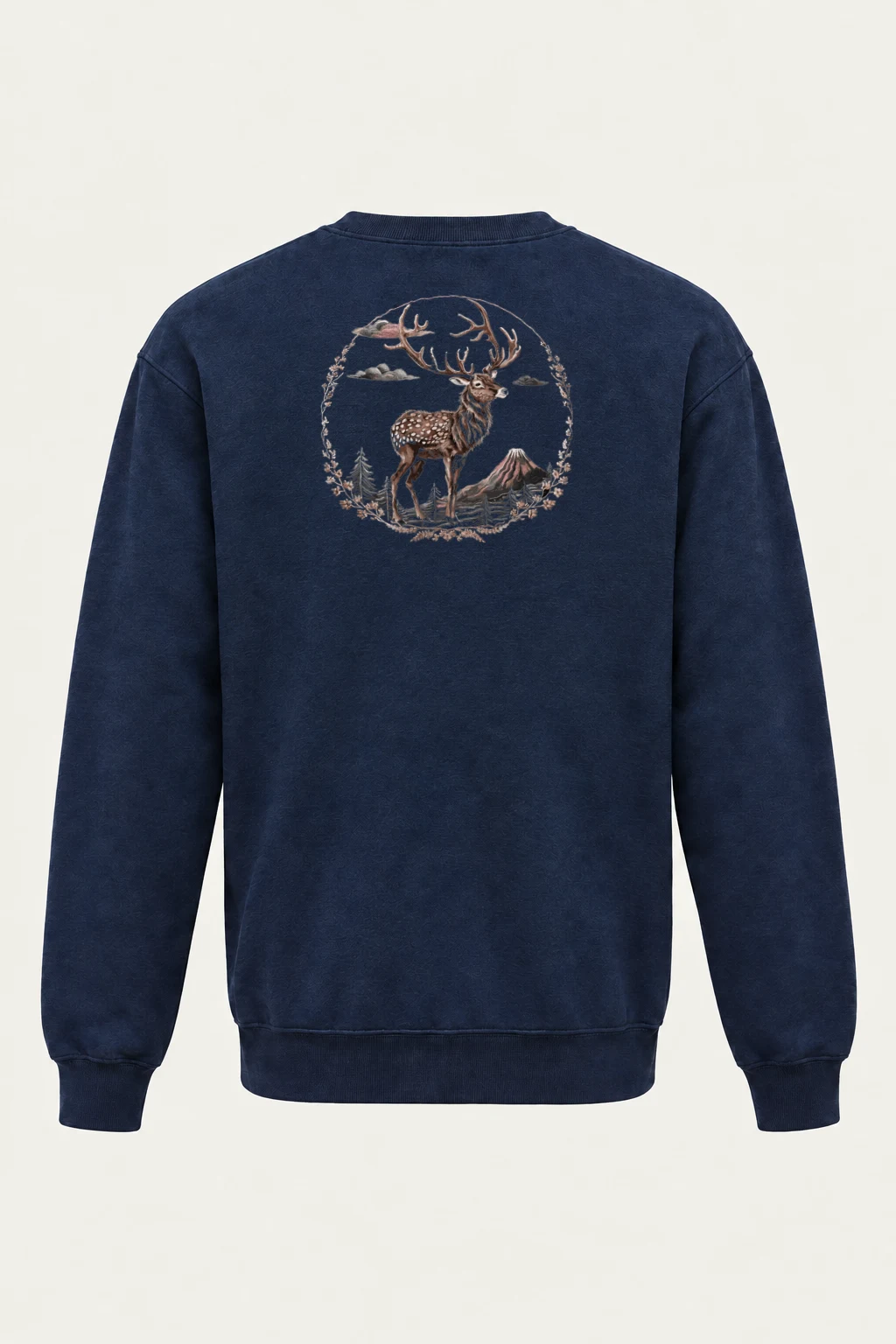 "Mountain Antler Deer" Heavy Blend Unisex Crewneck Sweatshirt | Gildan 18000