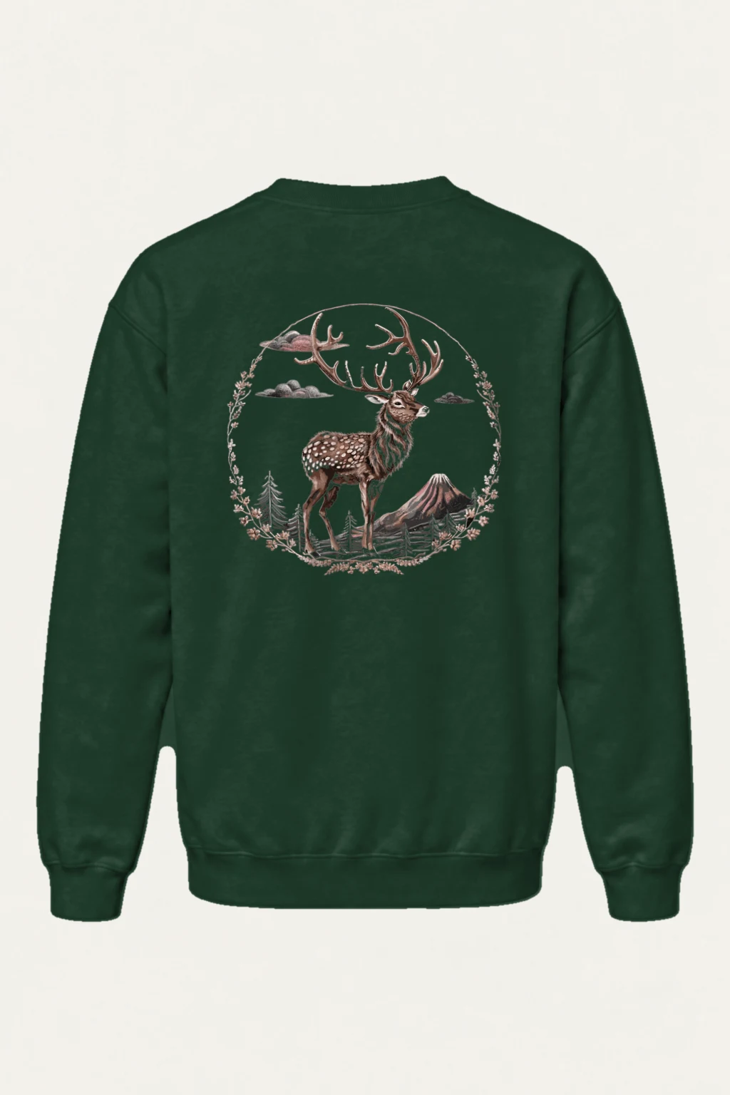 "Mountain Antler Deer" Heavy Blend Unisex Crewneck Sweatshirt | Gildan 18000