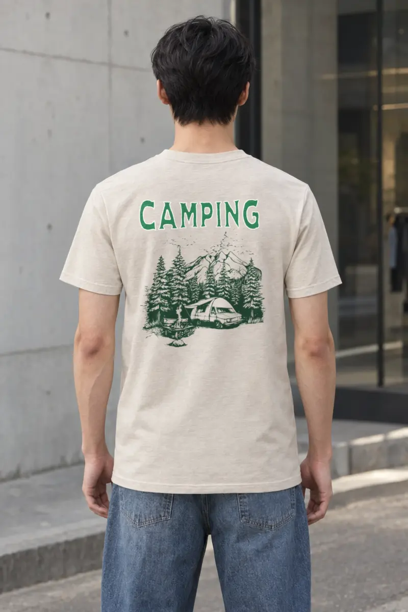 "Mountain Campfire Van" Heavyweight Unisex Crewneck T-shirt