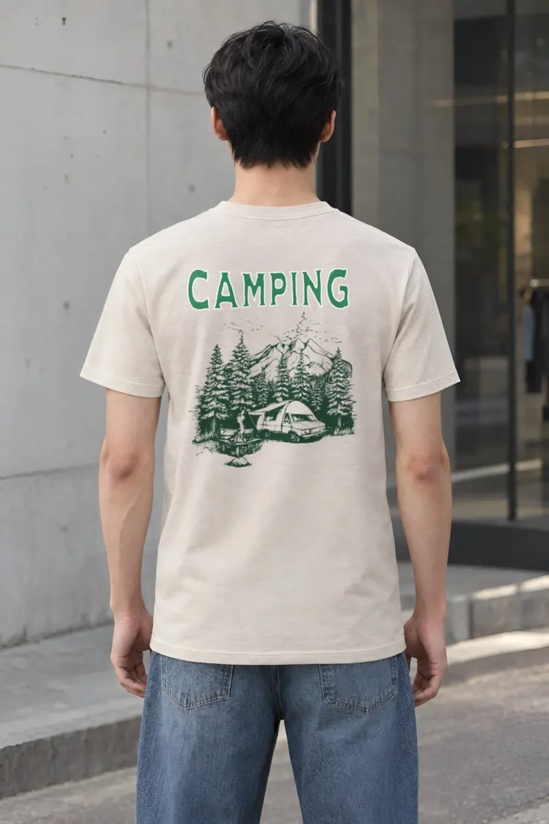 "Mountain Campfire Van" Heavyweight Unisex Crewneck T-shirt