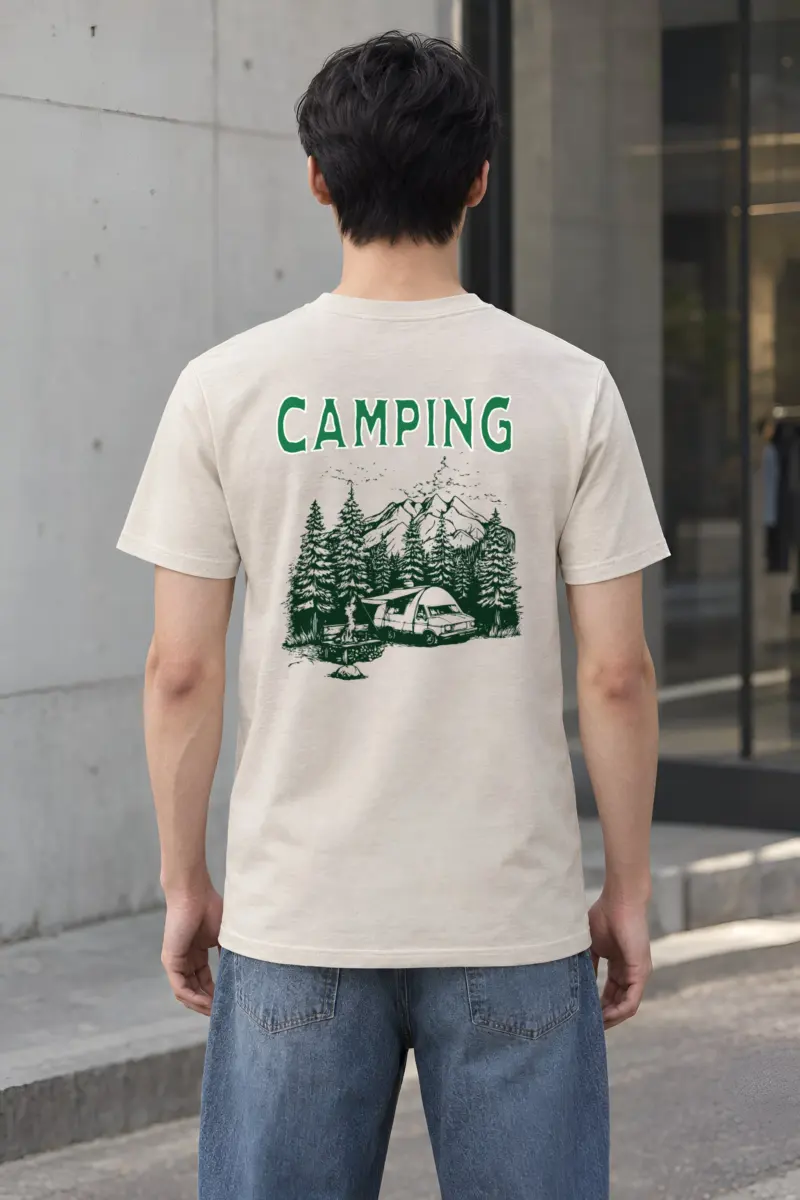 "Mountain Campfire Van" Heavyweight Unisex Crewneck T-shirt