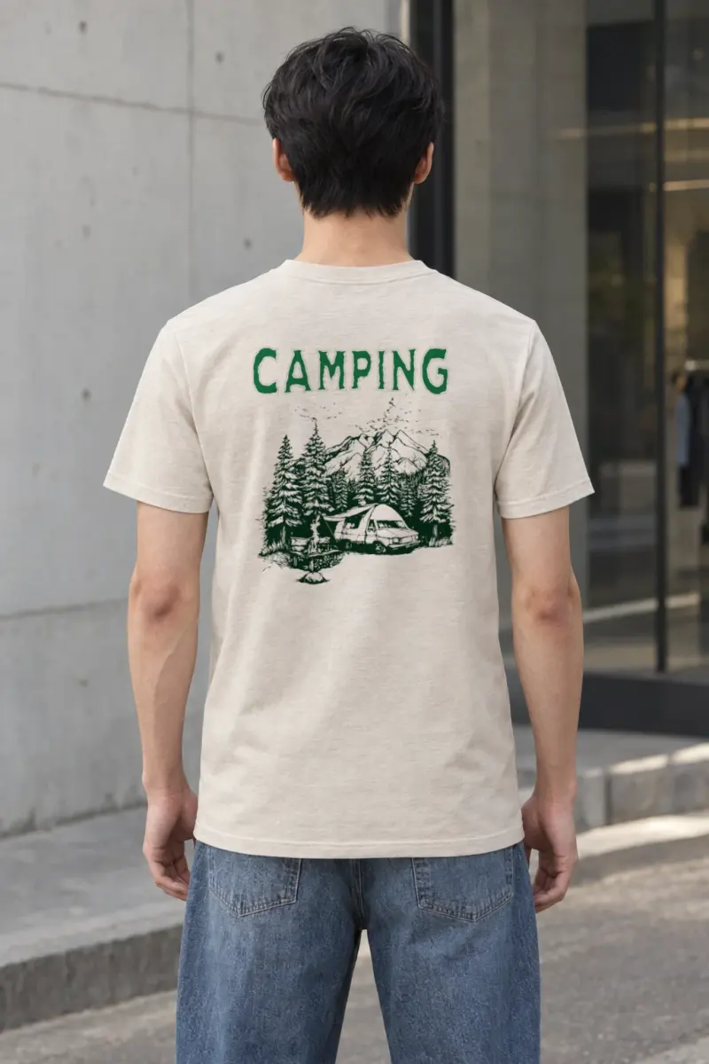 "Mountain Campfire Van" Heavyweight Unisex Crewneck T-shirt