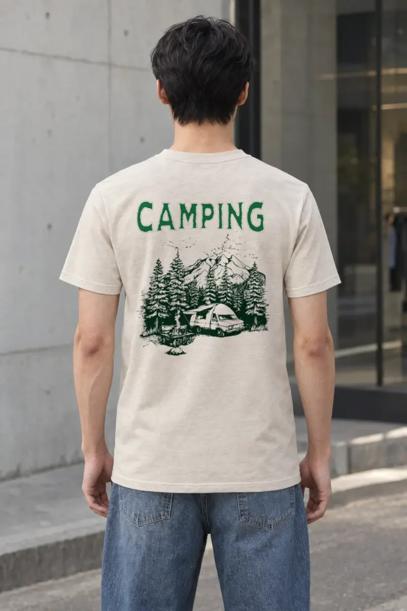 "Mountain Campfire Van" Heavyweight Unisex Crewneck T-shirt